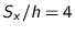 $S_x/h = 4$