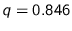 $q=0.846$