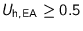 $U_{\text{h,EA}}\ge0.5$