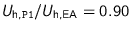 $U_{\text{h,\texttt{P1}}}/U_{\text{h,EA}}=0.90$