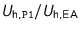 $U_{\text{h,\texttt{P1}}}/U_{\text{h,EA}}$