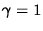 $\gamma=1$