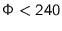 $\Phi< 240$