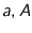 $a, A$