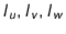 $I_u, I_v, I_w$