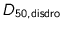 $D_{50,\text {disdro}}$